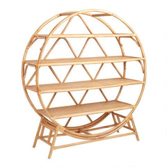 Circular Bamboo Bookcase
